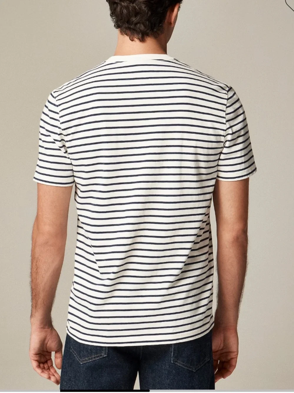 J.Crew Vintage-wash cotton T-shirt in stripe